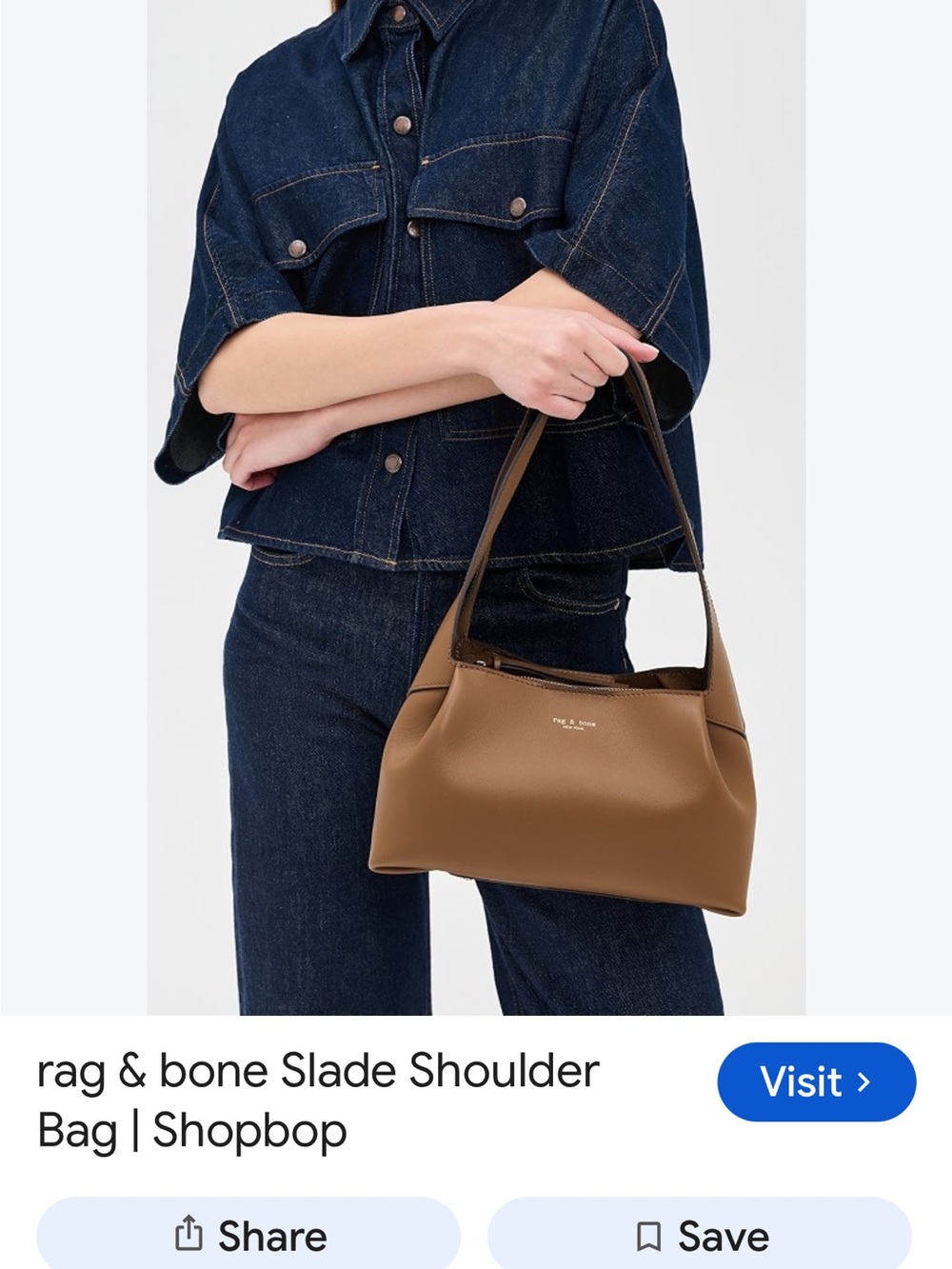 rag & bone Tan Leather Shoulder Bag